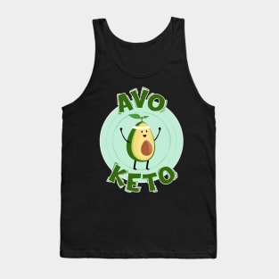 Avoketo Funny Workout Keto Diet Avocado Happy Tank Top